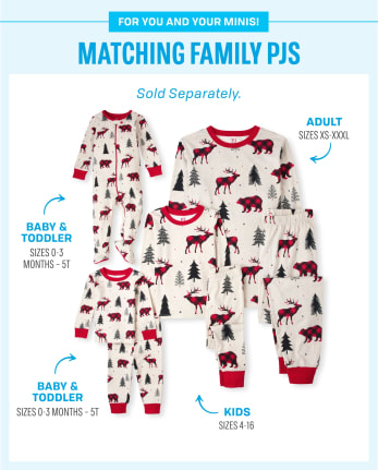 Unisex Adult Matching Family Mountain Cotton Pajamas