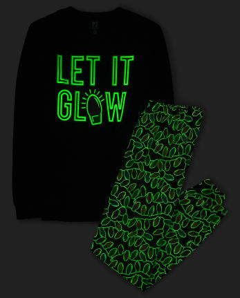 Adult Matching Family Glow Let It Glow Cotton Pajamas