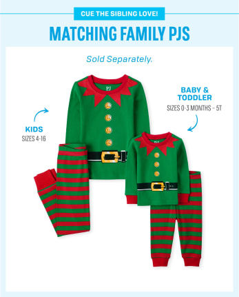 Unisex Baby And Toddler Elf Suit Snug Fit Cotton Pajamas