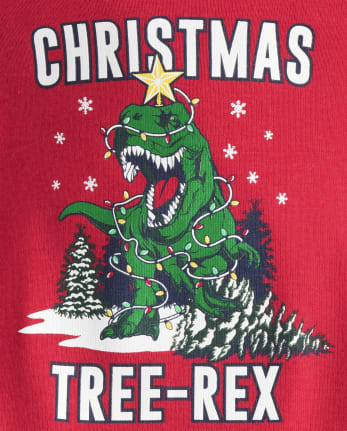 Unisex Baby And Toddler Matching Family Glow Christmas Tree-Rex Snug Fit Cotton Pajamas