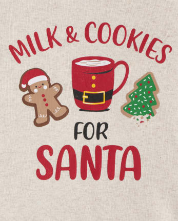 Kids Milk And Cookies For Santa Snug Fit Cotton Pajamas