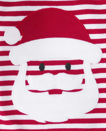 Unisex Baby And Toddler Striped Santa Snug Fit Cotton Pajamas