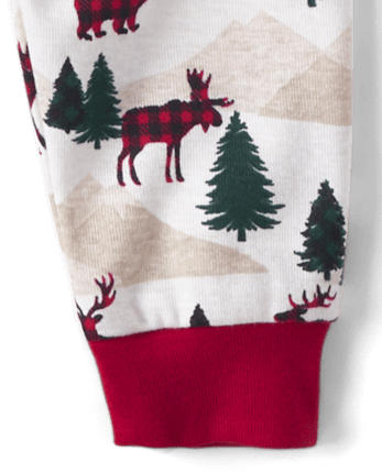 Pijamas de algodón unisex para bebés y niños pequeños a juego Family Mountain Snug Fit