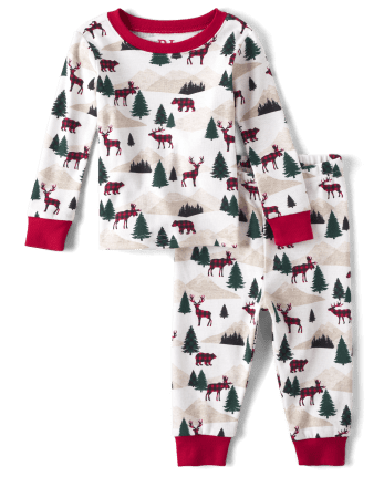 Unisex Baby And Toddler Matching Family Mountain Snug Fit Cotton Pajamas