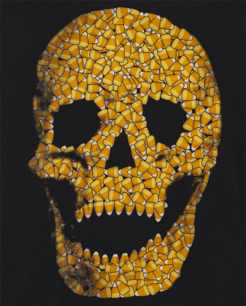 Boys Halloween Short Sleeve Candy Corn Skull Graphic Tee | The Children ...