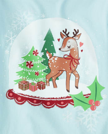 T-shirt graphique boule à neige pour fille