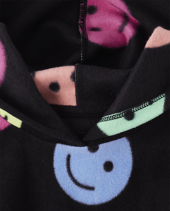 Sweat à capuche en polaire imprimé Glacier pour fille