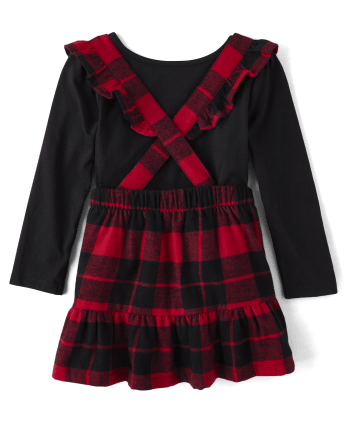 Toddler Girls Buffalo Plaid 2-Piece Outfit Set