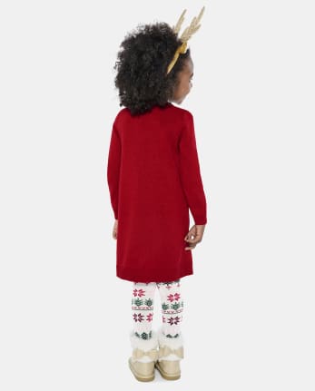 Girls Gymboree Reindeer Christmas Sweater Dress 2T