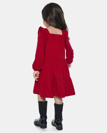 Vestido escalonado para bebés y niñas pequeñas