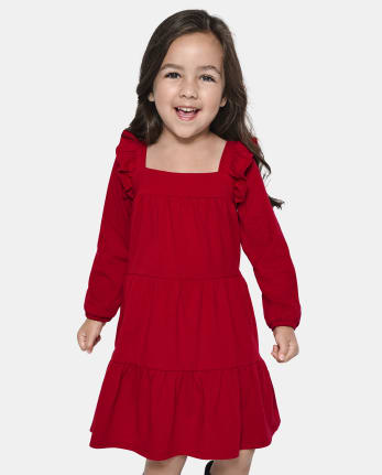 Vestido escalonado para bebés y niñas pequeñas