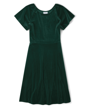 Womens Mommy And Me Velour Fit And Flare Dress