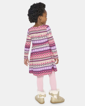 Baby And Toddler Girls Fairisle Thermal Everyday Dress