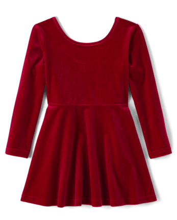 Baby And Toddler Girls Velour Everyday Dress