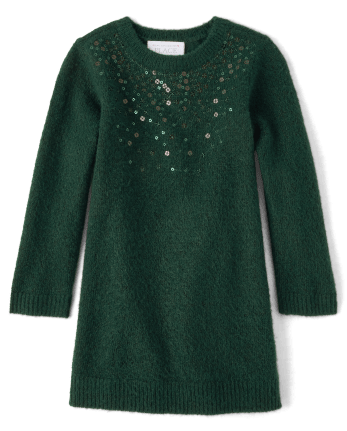 Baby And Toddler Girls Sequin Sweater Dress
