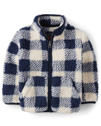 Baby And Toddler Boys Long Sleeve Print Sherpa Zip-Up Jacket | The ...