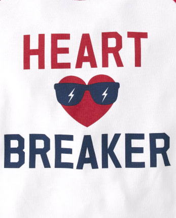 Pijama de algodón ajustado para niños Heart Breaker