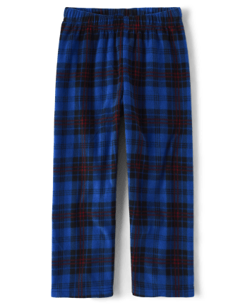 Boys Plaid Fleece Pajama Pants | The Children's Place - BLACK