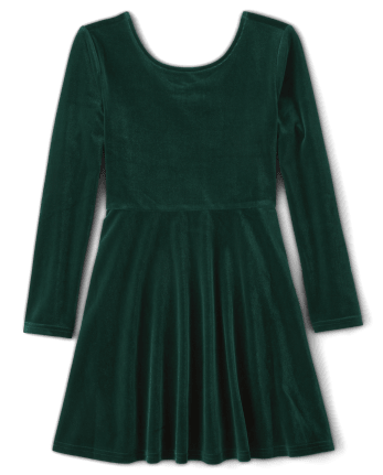 Girls Mommy And Me Velour Everyday Dress