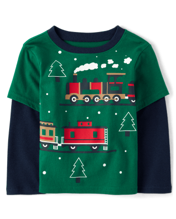 Baby And Toddler Boys Train 2 In 1 Top