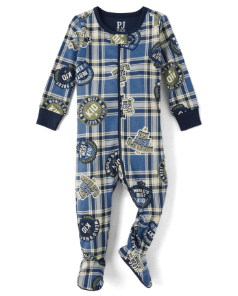 Baby And Toddler Boys Best Kid Snug Fit Cotton Footed One Piece Pajamas