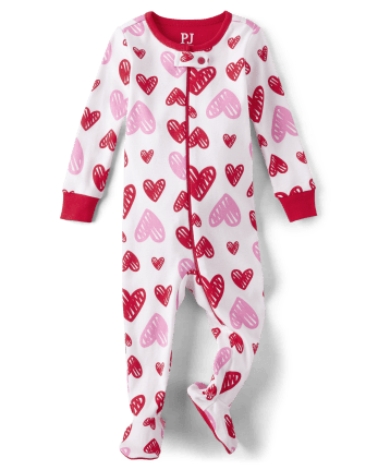 Sleep On It Infant/Toddler Girls Full Of Hearts Snug Fit 2-Piece