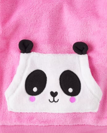 Girls Panda Fleece Pajamas