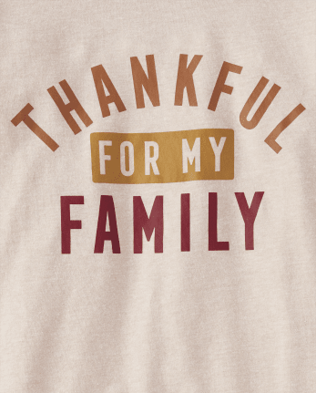 Baby And Toddler Matching Family Thankful Graphic Tee