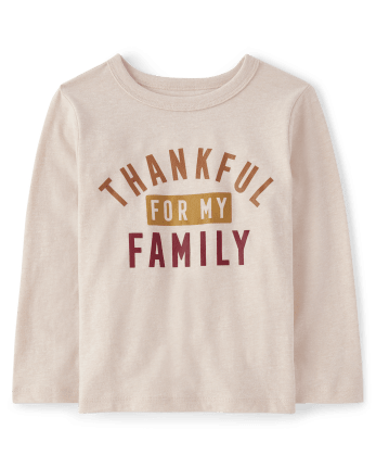 Baby And Toddler Matching Family Thankful Graphic Tee