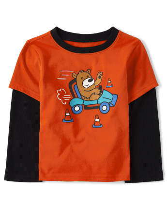 Camiseta 2 en 1 con osito para bebés y niños pequeños