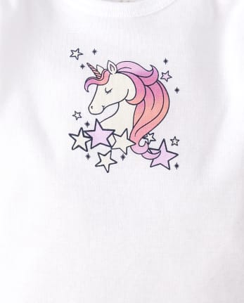 Lot de 5 bodys licorne pour bébé fille