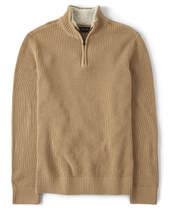 Mens Dad And Me Long Sleeve Quarter-Zip Sweater | The Children's Place ...