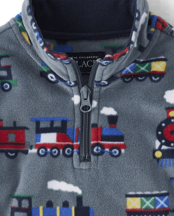 Niñitos Jersey de polar con media cremallera y estampado Glacier