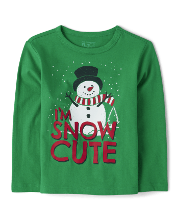 Baby And Toddler Boys Snowman Graphic Tee