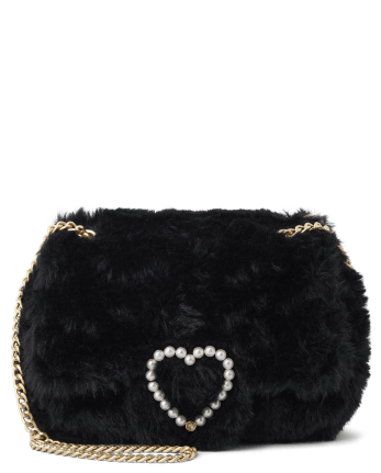 Nicola Faux Fur Clutch with Chain Strap