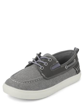 Boys Chambray Boat Shoes  The Children's Place - GREY