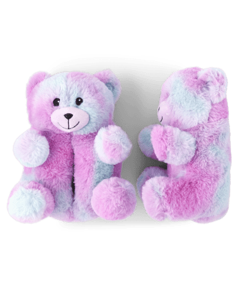Toddler Girls Bear Faux Fur Slippers
