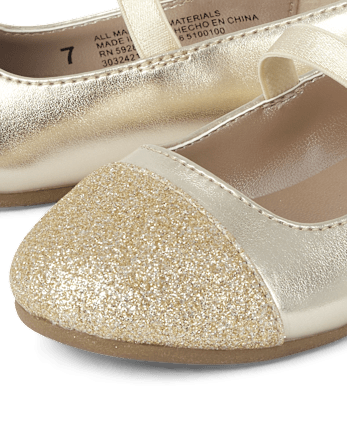 Ballerines à paillettes métallisées pour toute-petite fille