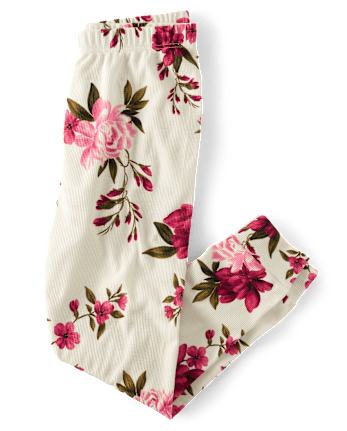 Womens Floral Thermal Pajama Pants