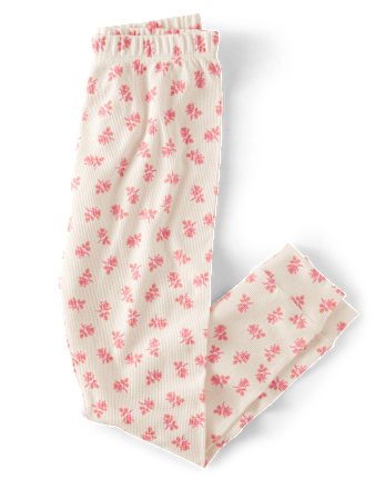 Pantalones de pijama térmicos florales para mujer