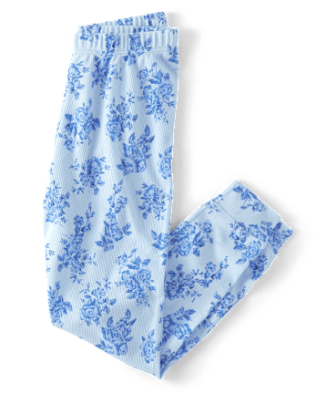Womens Floral Thermal Pajama Pants