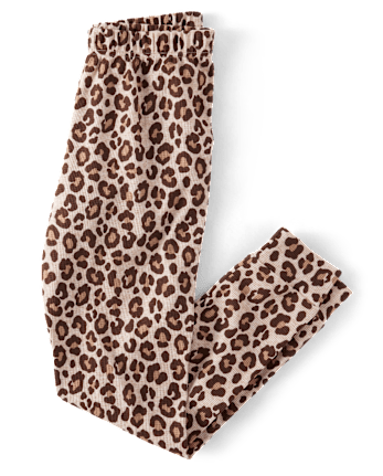 Womens Leopard Thermal Pajama Pants