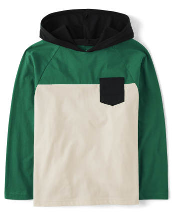 Boys Colorblock Hooded Top