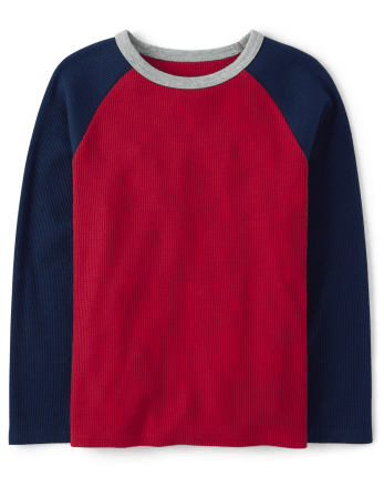 Boys Long Raglan Sleeve Colorblock Thermal Top | The Children's Place ...