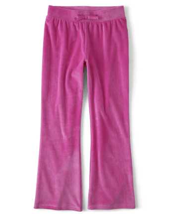 Girls Active Velour Knit Flare Pants | The Children's Place - PINK GLOW
