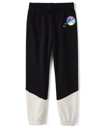 Girls Colorblock French Terry Jogger Pants