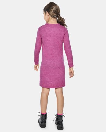 Girls Sequin Sweater Dress