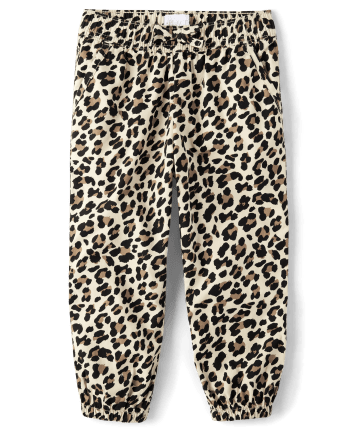 Girls Leopard Print Woven Pull On Jogger Pants | The Children's Place ...
