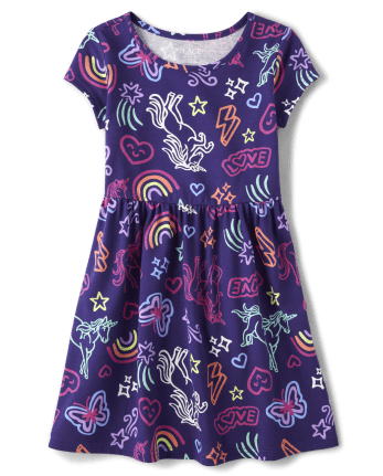 Vestido diario estampado para niñas