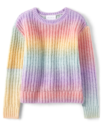 Girls Long Sleeve Ombre Sweater | The Children's Place - MULTI CLR